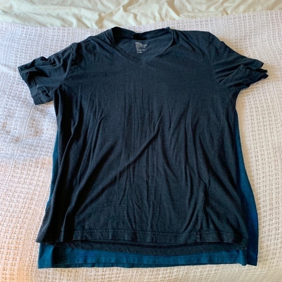 𝅺h&m And Apt 9 T-Shirt Bundle Blue Crewneck And B-Neck Short Sleeve M/L (1301) - Picture 6 of 10
